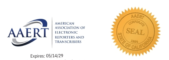 AAERT Certified Electronic Reporter credential for Amy Williams