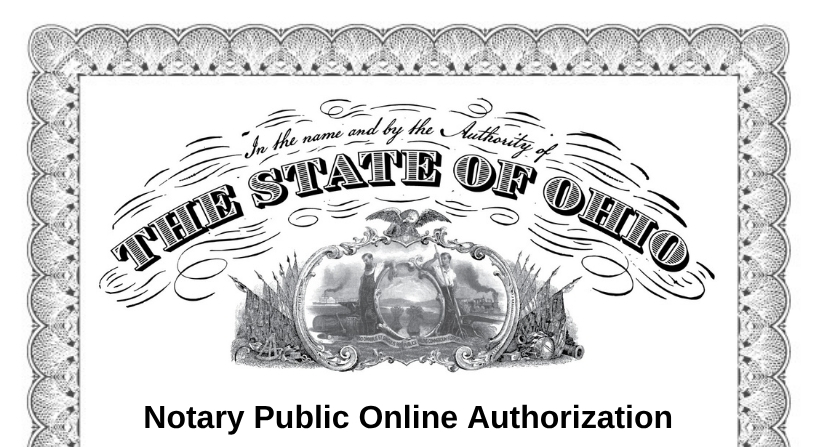 State of Ohio Notary Public Online Authorization for Amy Williams